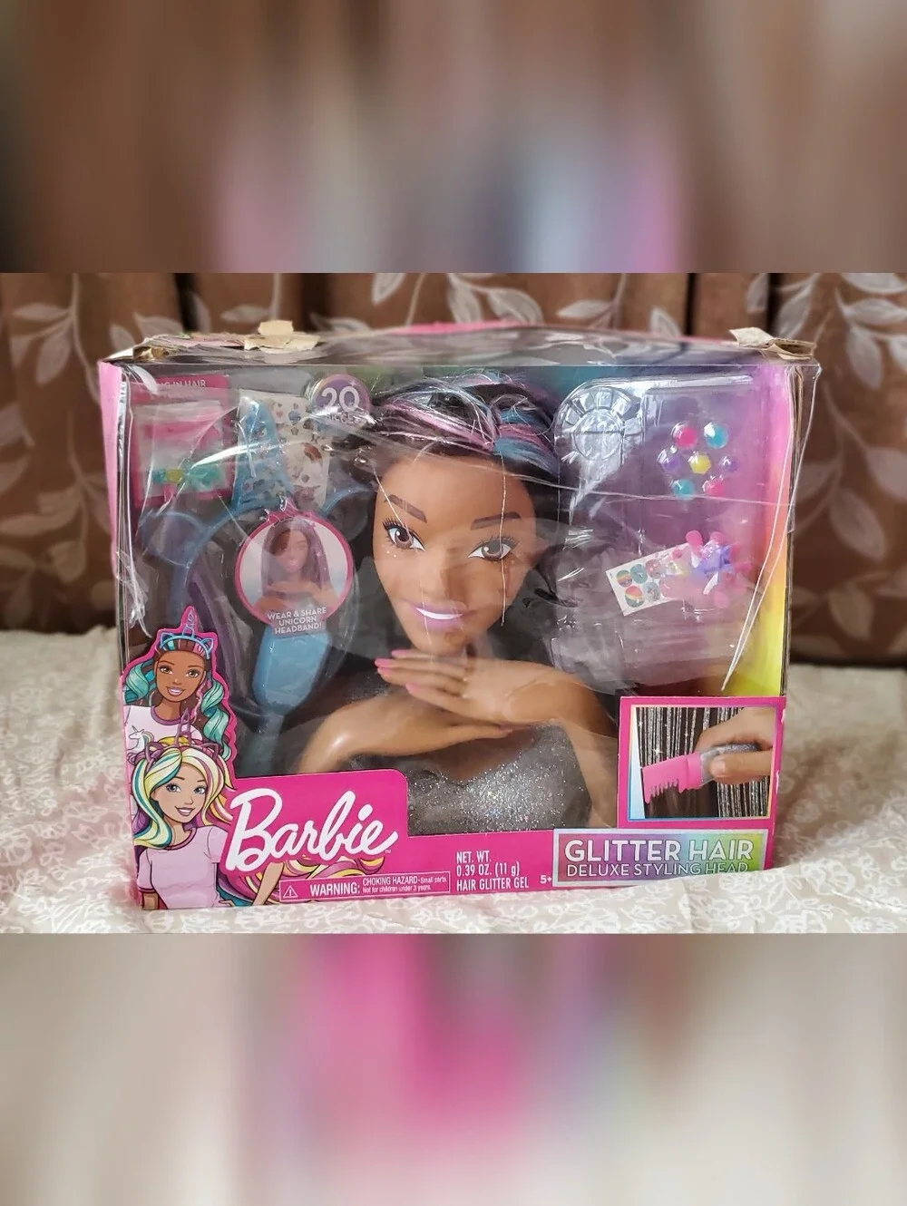 Barbie Glitter Hair Styling Deluxe Styling Head And Accessories